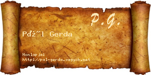 Pál Gerda névjegykártya