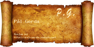 Pál Gerda névjegykártya