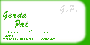 gerda pal business card